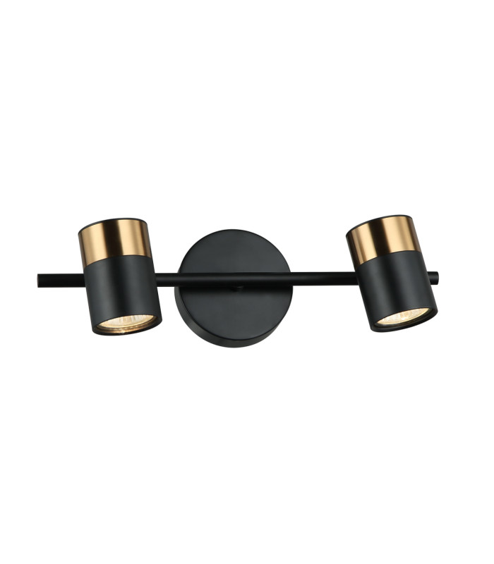 Elice Twin Ceiling Spotlight Black Brass 2xGU10-2