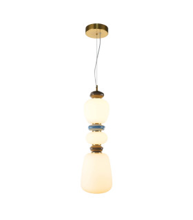 Evans 58cm Slim Pendant Ceiling Light Gold 3000K Warm White-1