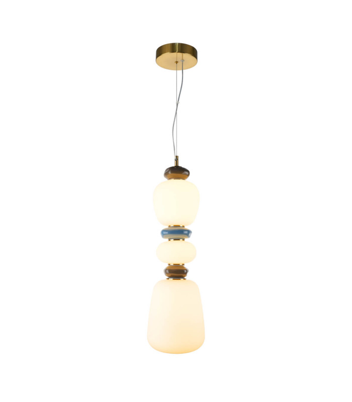 Evans 58cm Slim Pendant Ceiling Light Gold 3000K Warm White-1