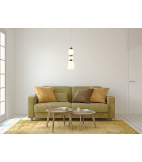 Evans 58cm Slim Pendant Ceiling Light Gold 3000K Warm White-5