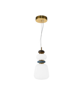Evans 37cm Slim Pendant Ceiling Light Gold 3000K Warm White-1
