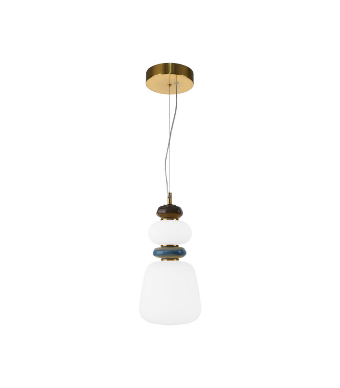 Evans 37cm Slim Pendant Ceiling Light Gold 3000K Warm White-1
