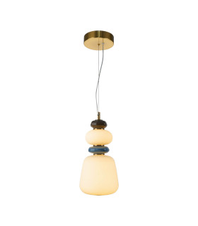 Evans 37cm Slim Pendant Ceiling Light Gold 3000K Warm White-2
