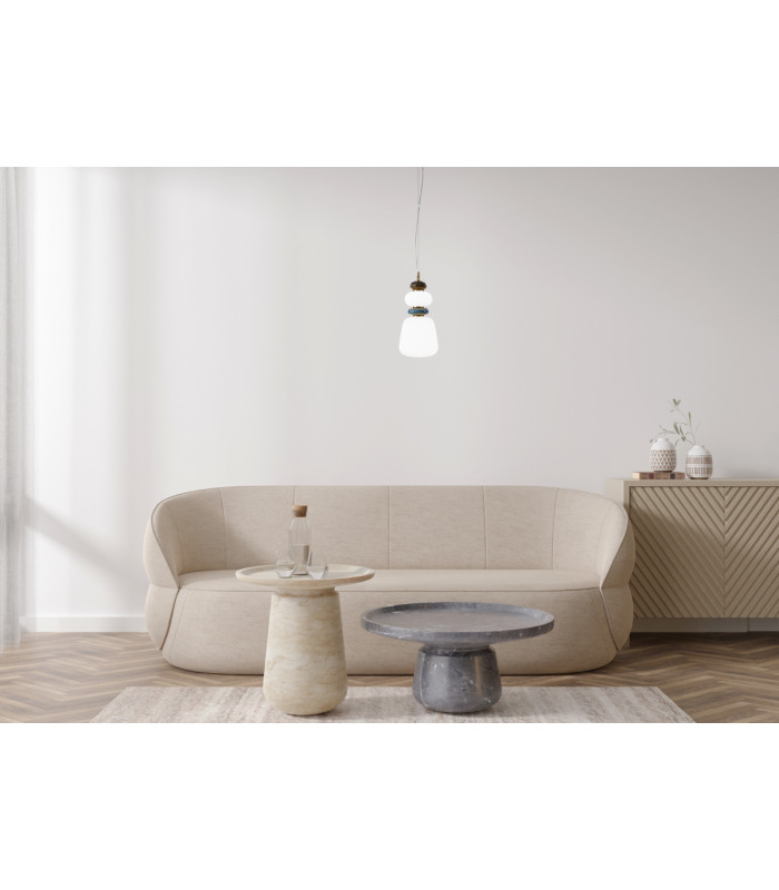Evans 37cm Slim Pendant Ceiling Light Gold 3000K Warm White-5