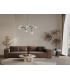 Ferral Multi Arm Pendant Ceiling Light Black with Smoked Shade 8xE27-5