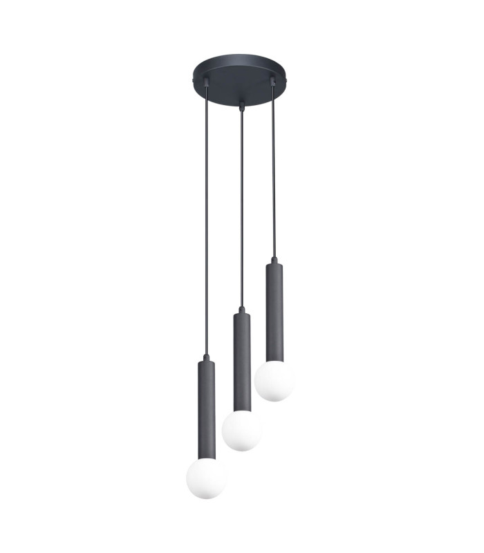 Filano Cluster Pendant Ceiling Light Sand Black 3xG9-1
