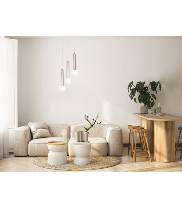 Filano Cluster Pendant Ceiling Light Coffee 3xG9-5