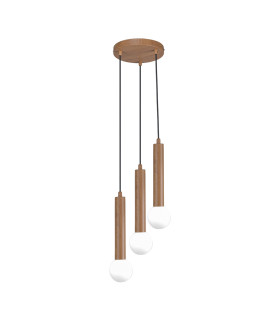 Filano Cluster Pendant Ceiling Light Brown 3xG9-1