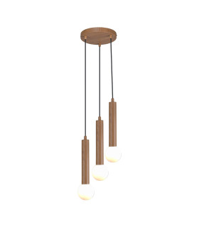 Filano Cluster Pendant Ceiling Light Brown 3xG9-2