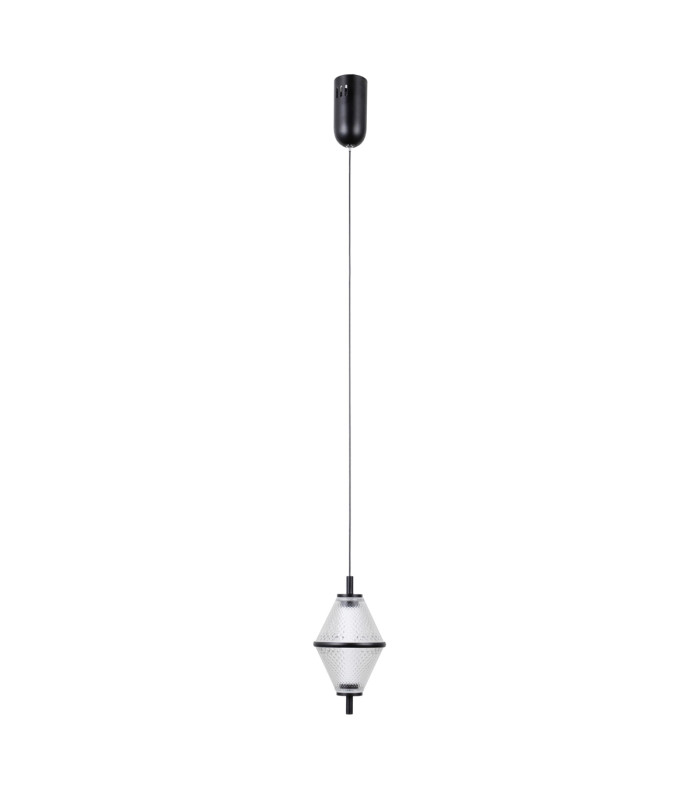 Fuente Slim Pendant Ceiling Light Matt Black Gold 3000K Warm White-1