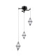 Fuente Cluster Pendant Ceiling Light Matt Black Chrome 3000K Warm White 3xLED-1