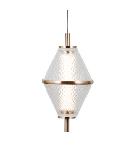 Fuente Slim Pendant Ceiling Light Gold 3000K Warm White-3