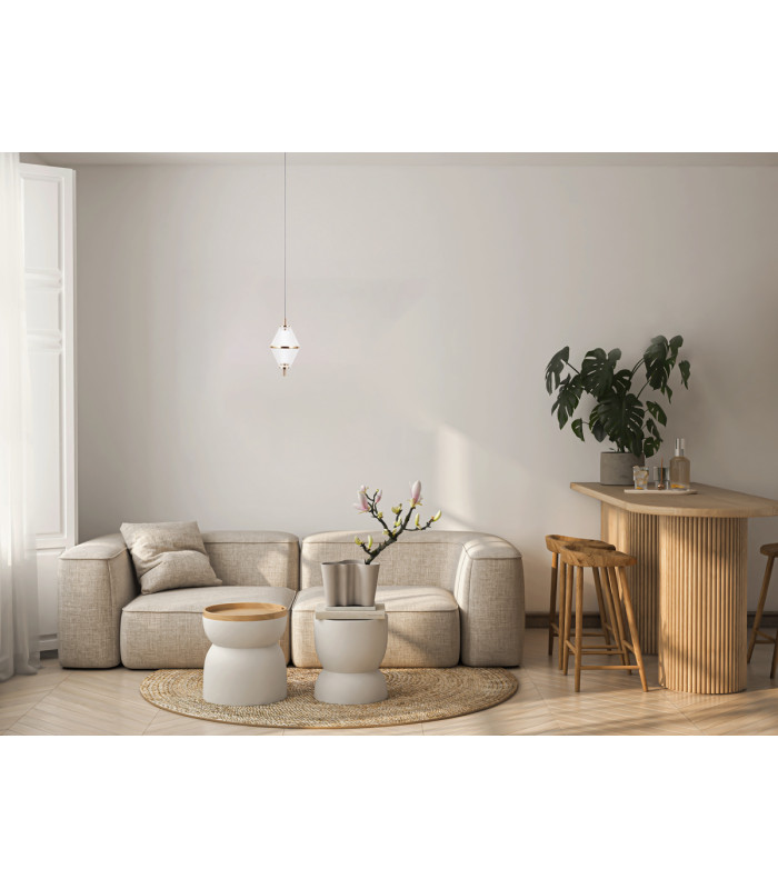 Fuente Slim Pendant Ceiling Light Gold 3000K Warm White-5