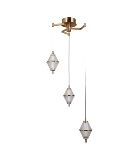 Fuente Cluster Pendant Ceiling Light Gold 3000K Warm White 3xLED-1