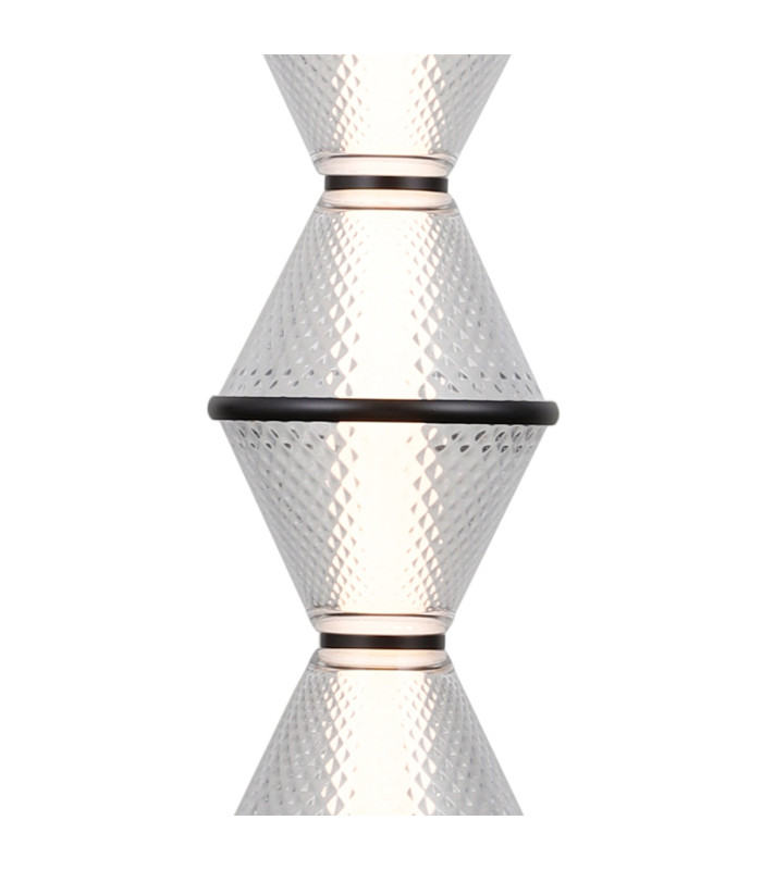 Fuente Slim Pendant Ceiling Light Matt Black 3000K Warm White 3xLED-3
