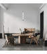 Fuente Slim Pendant Ceiling Light Matt Black 3000K Warm White 3xLED-5