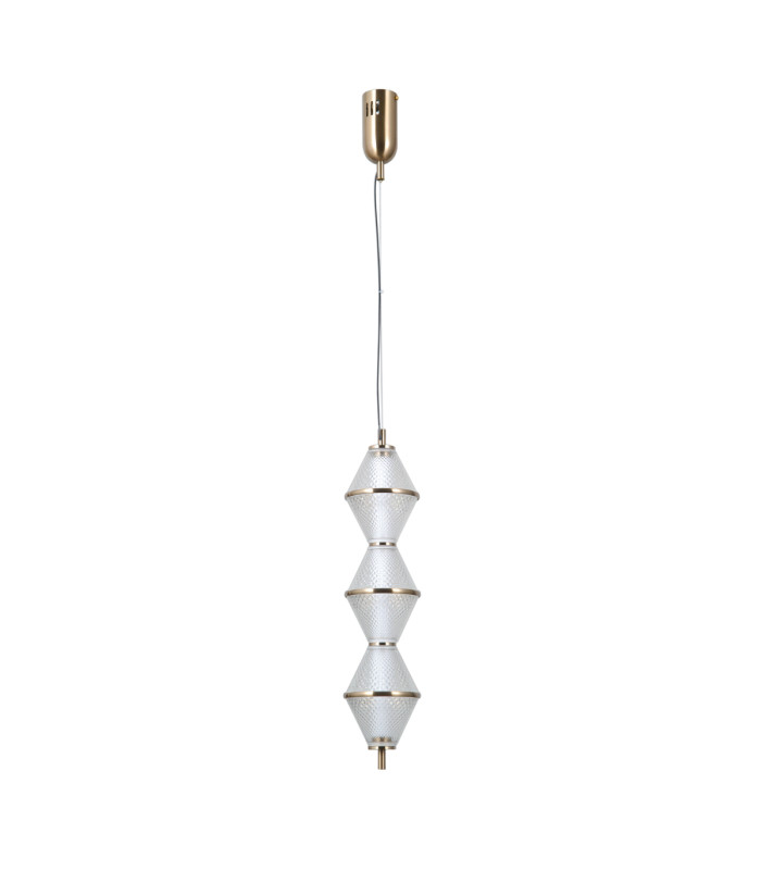 Fuente Slim Pendant Ceiling Light Gold 3000K Warm White 3xLED-1