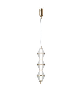 Fuente Slim Pendant Ceiling Light Gold 3000K Warm White 3xLED-2