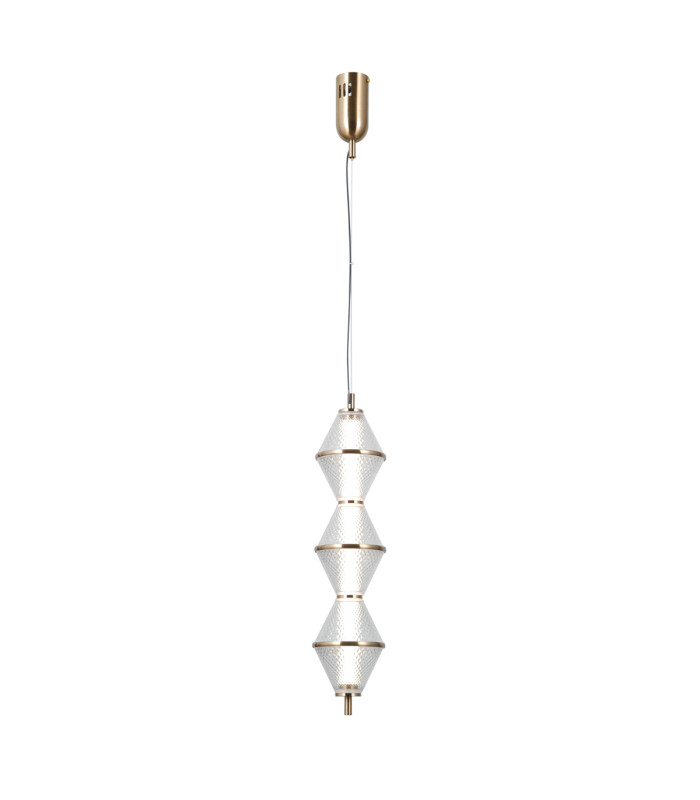 Fuente Slim Pendant Ceiling Light Gold 3000K Warm White 3xLED-2