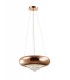 Large Ceiling Pendant 3 Light G9 Polished Copper, Crystal - 1