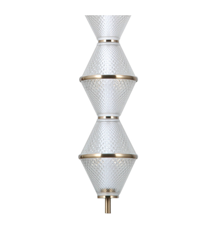 Fuente Slim Pendant Ceiling Light Gold 3000K Warm White 3xLED-3