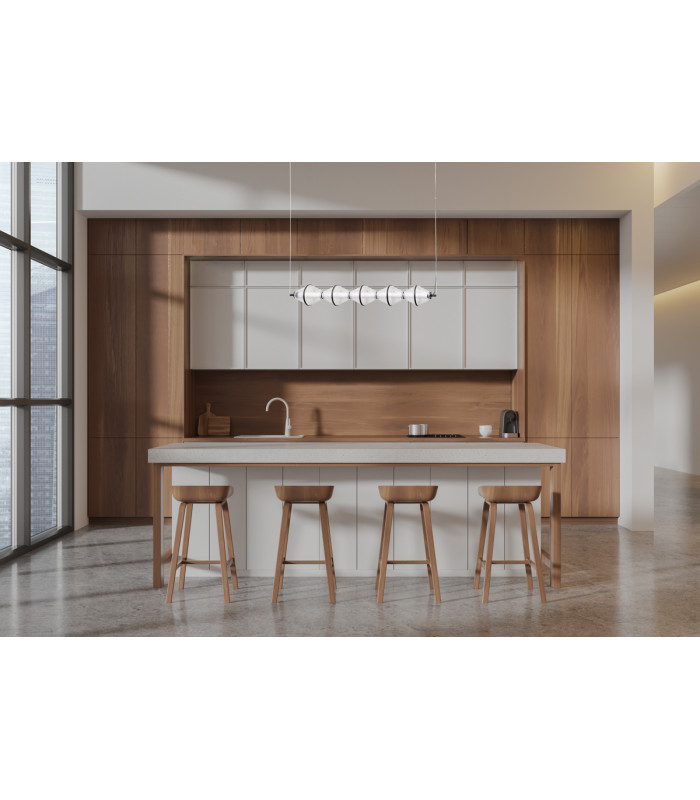 Fuente Bar Pendant Ceiling Light Matt Black 3000K Warm White 5xLED-5