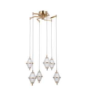 Fuente Cluster Pendant Ceiling Light Gold 3000K Warm White 6xLED-1