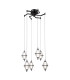 Fuente Cluster Pendant Ceiling Light Matt Black Chrome 3000K Warm White 6xLED-2