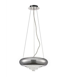 Large Ceiling Pendant 3 Light G9 Polished Chrome, Crystal - 1