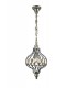 Ceiling Pendant 1 Light E27 Antique Brass, Amber Crystal - 1