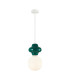 Latera Slim Pendant Ceiling Light Green Matt White-1