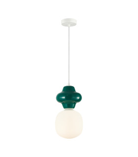 Latera Slim Pendant Ceiling Light Green Matt White-1