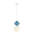 Latera Large Slim Pendant Ceiling Light Blue Matt WhiteDark-1