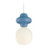 Latera Large Slim Pendant Ceiling Light Blue Matt WhiteDark-2