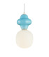 Latera Small Slim Pendant Ceiling Light Blue Matt White-2