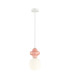 Latera Small Slim Pendant Ceiling Light Pink White Matt-1