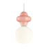 Latera Small Slim Pendant Ceiling Light Pink White Matt-2