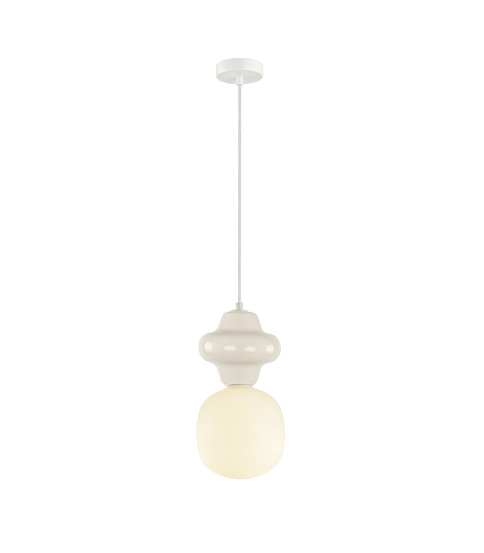 Latera Slim Pendant Ceiling Light White Vanilla Matt White-2