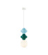 Latera Slim Pendant Ceiling Light Blue Green Matt White-1