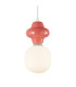 Latera Small Slim Pendant Ceiling Light Red Matt White-2