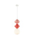 Latera Slim Pendant Ceiling Light Pink Red Matt White-1
