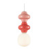 Latera Slim Pendant Ceiling Light Pink Red Matt White-2