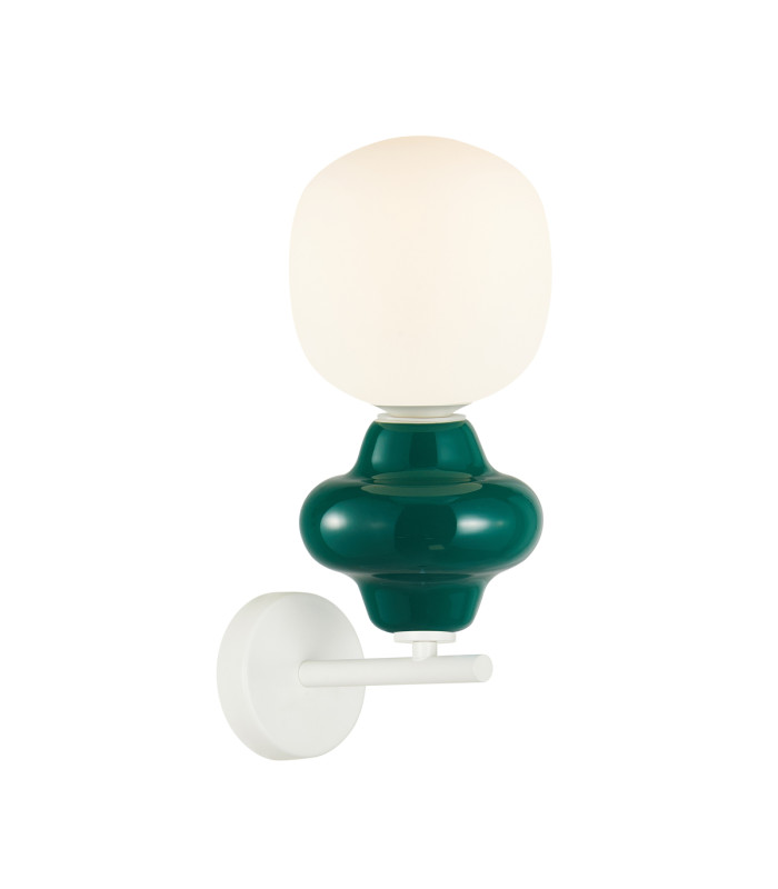 Latera Wall Lamp Green Matt White-1