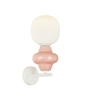 Latera Wall Lamp Pink White Matt-1