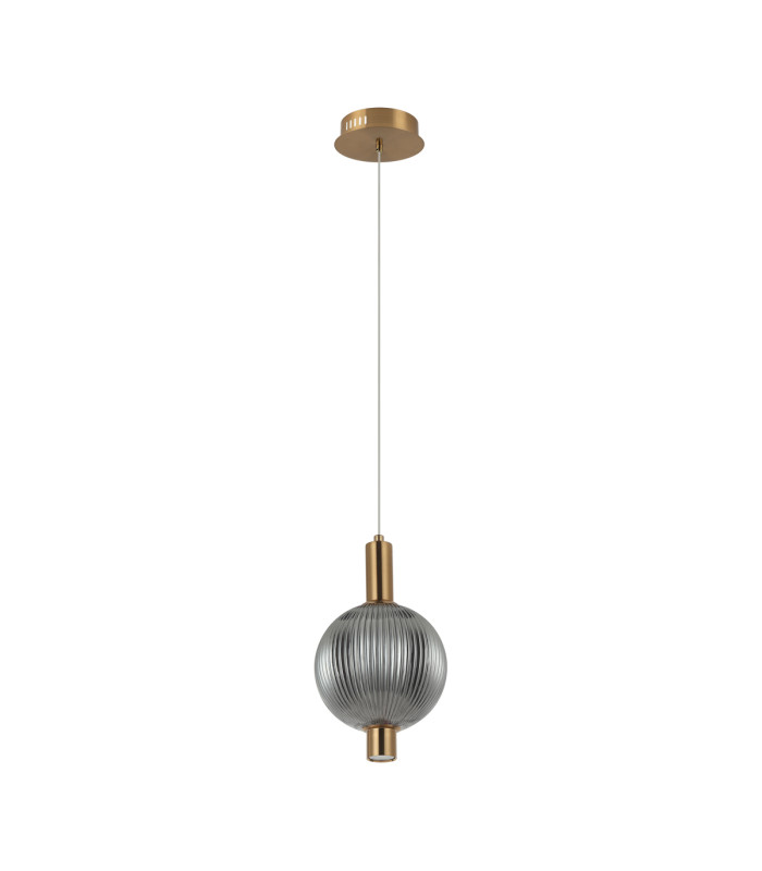 Lenti Slim Pendant Ceiling Light Brass 3000K Warm White 1xLED-1