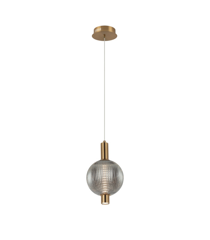 Lenti Slim Pendant Ceiling Light Brass 3000K Warm White 1xLED-2
