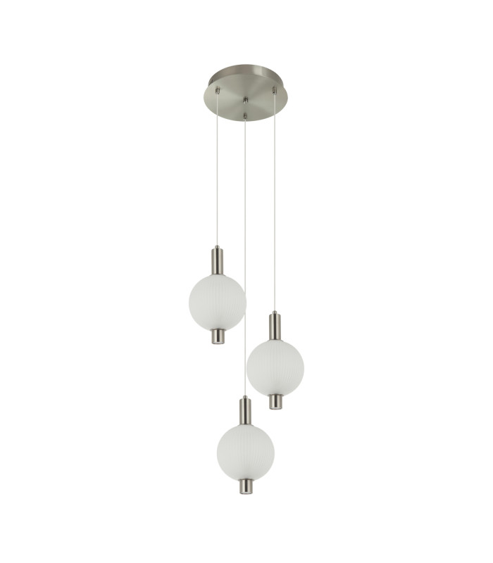 Lenti Cluster Pendant Ceiling Light Nickel 3000K Warm White-1