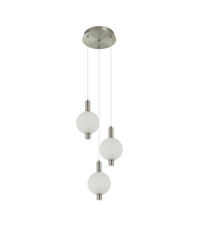 Lenti Cluster Pendant Ceiling Light Nickel 3000K Warm White-1