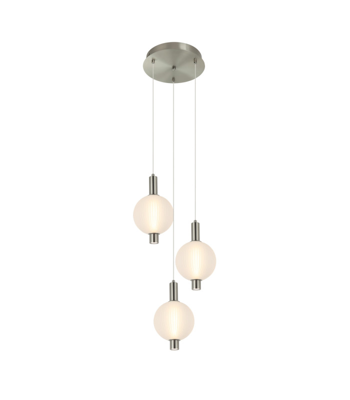 Lenti Cluster Pendant Ceiling Light Nickel 3000K Warm White-2
