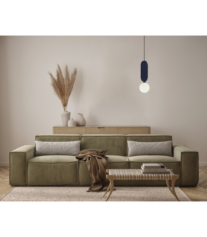 Lorenzo Slim Pendant Ceiling Light Blue-5
